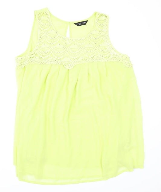 Womens UK Size 16 Dorothy Perkins Green Camisole Tank