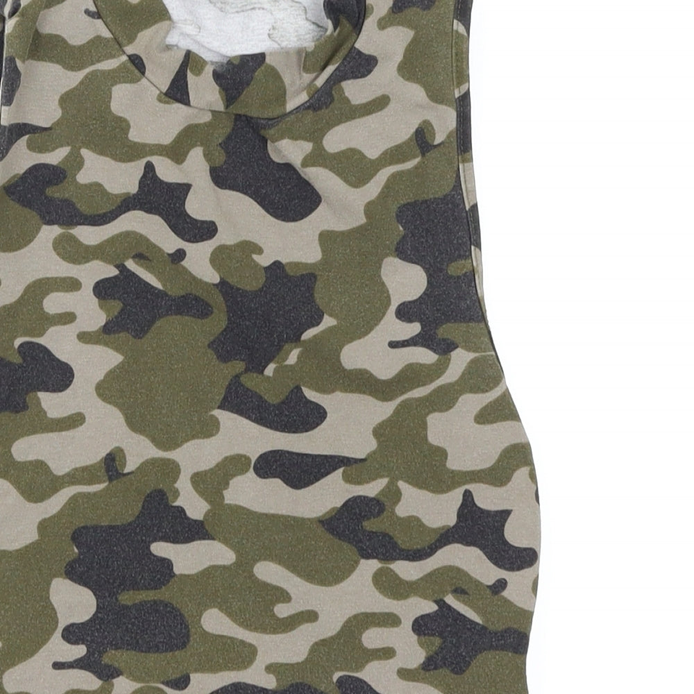 New Look Boys Green Camouflage  Basic Tank Size 10-11 Years