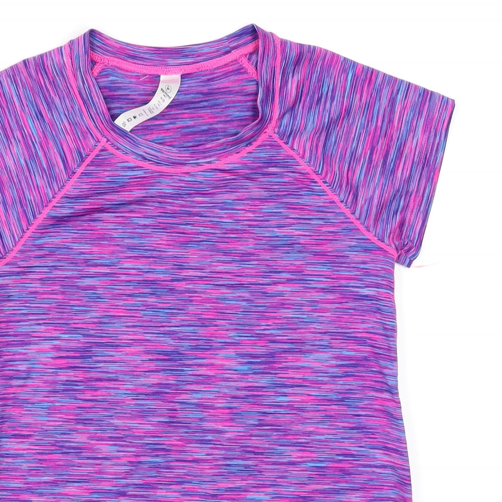 90 degrees Girls Purple Paisley  Jersey T-Shirt Size M
