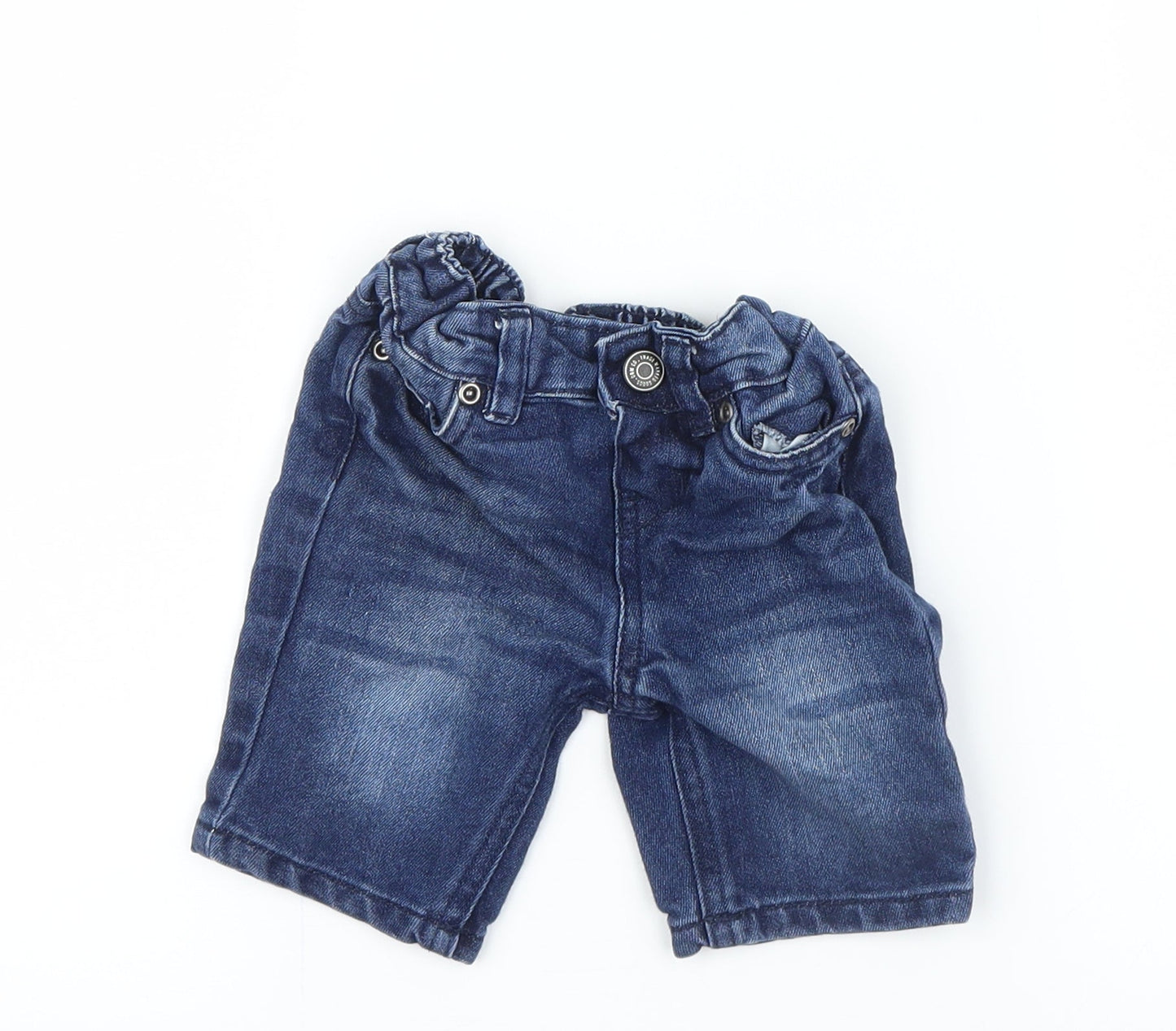 Primark Boys Blue  Denim Capri Jeans Size 9-12 Months