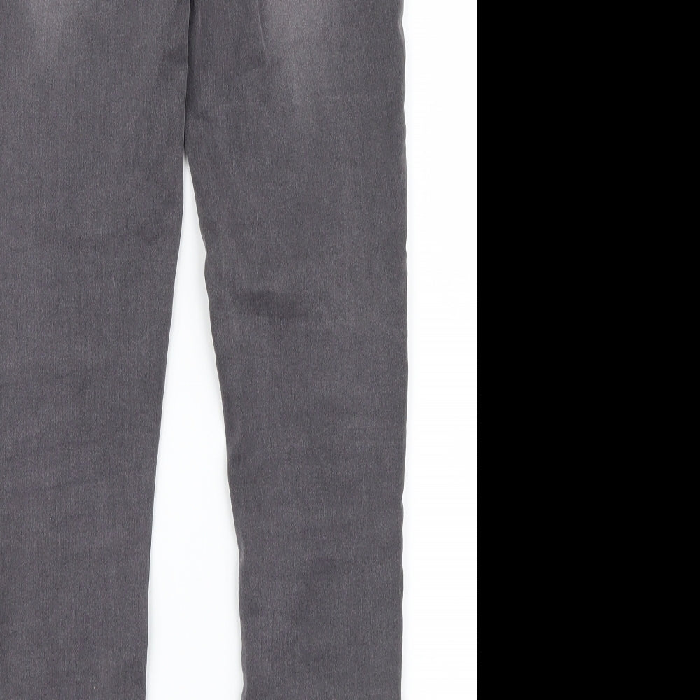 Dorothy Perkins Womens Grey  Denim Straight Jeans Size 8 L26 in