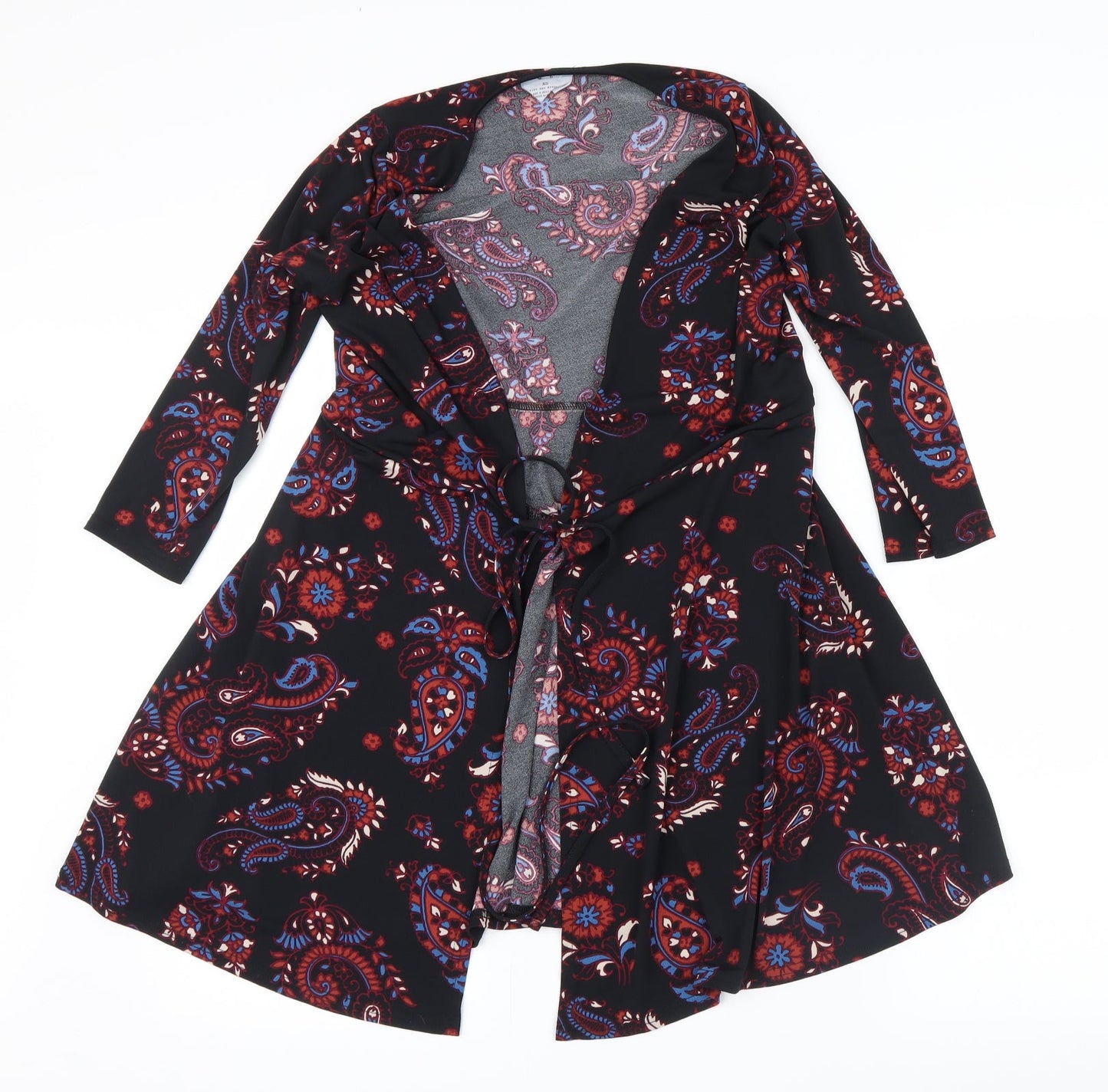 Pins & Needles Womens Black Geometric  Cardigan Jumper Size XS