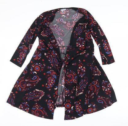 Pins & Needles Womens Black Geometric  Cardigan Jumper Size XS