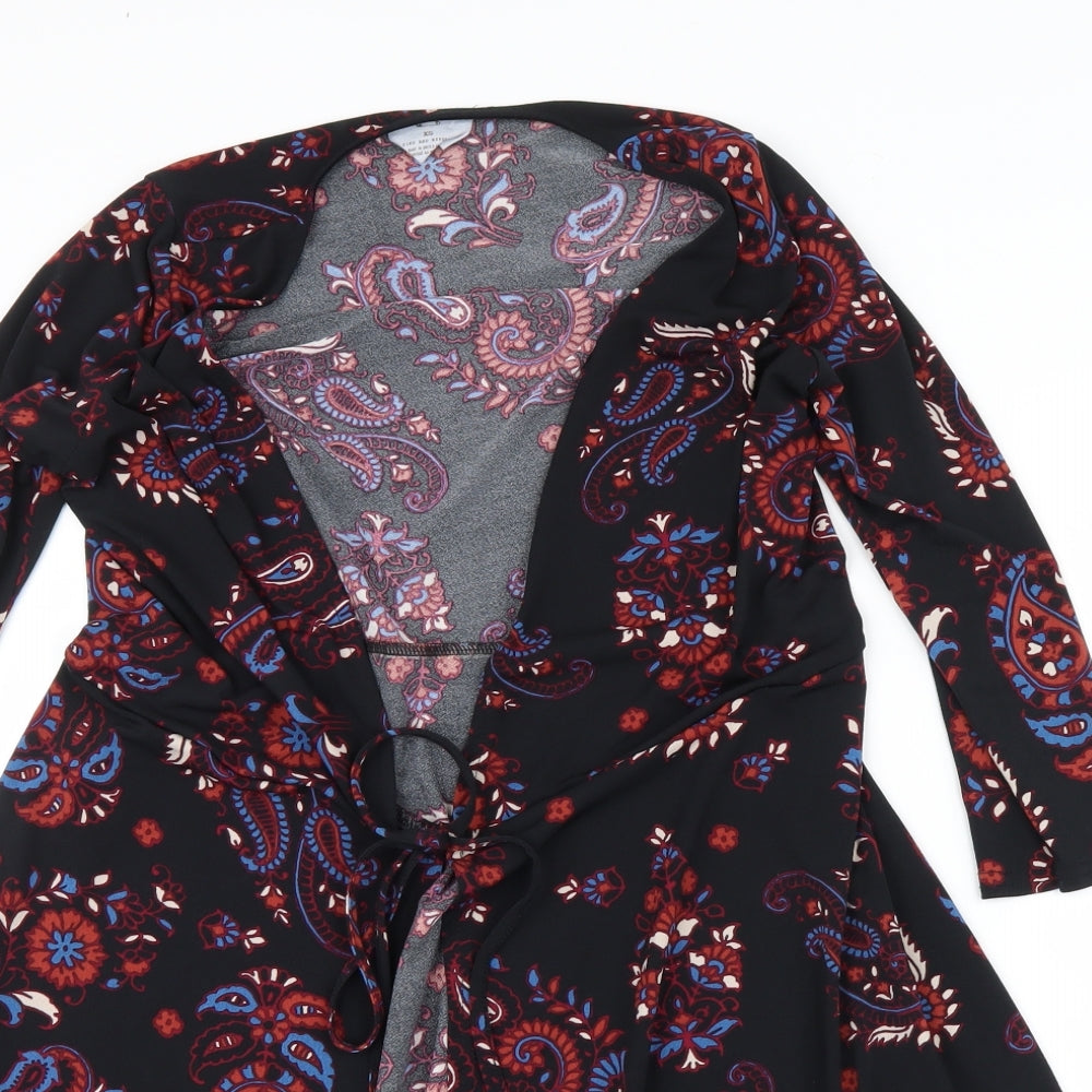 Pins & Needles Womens Black Geometric  Cardigan Jumper Size XS