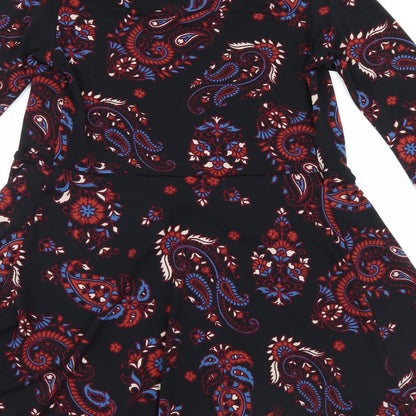 Pins & Needles Womens Black Geometric  Cardigan Jumper Size XS