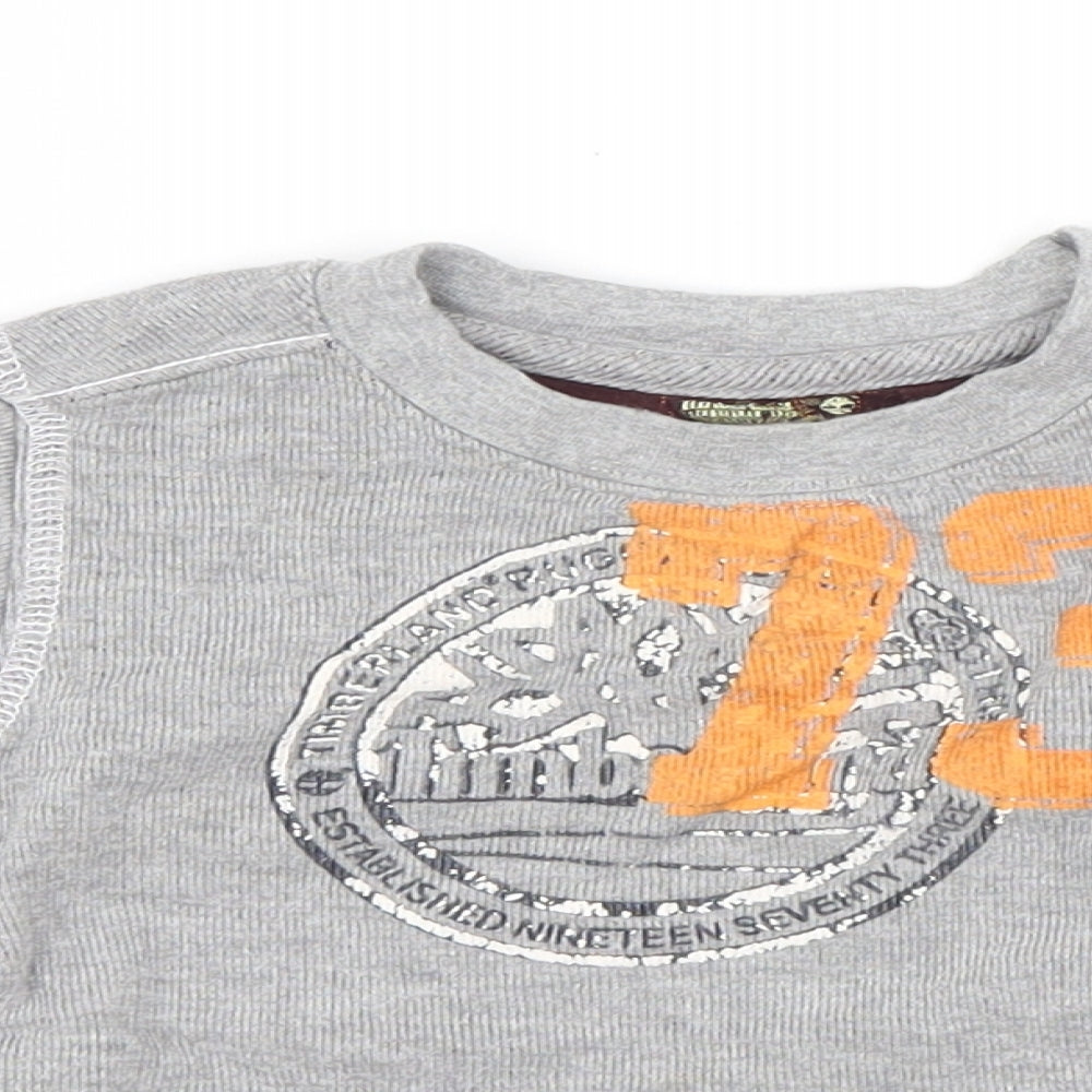 Timberland Boys Grey  Knit Pullover Jumper Size 2 Years