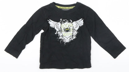Debenhams Boys Black   Basic T-Shirt Size 2-3 Years