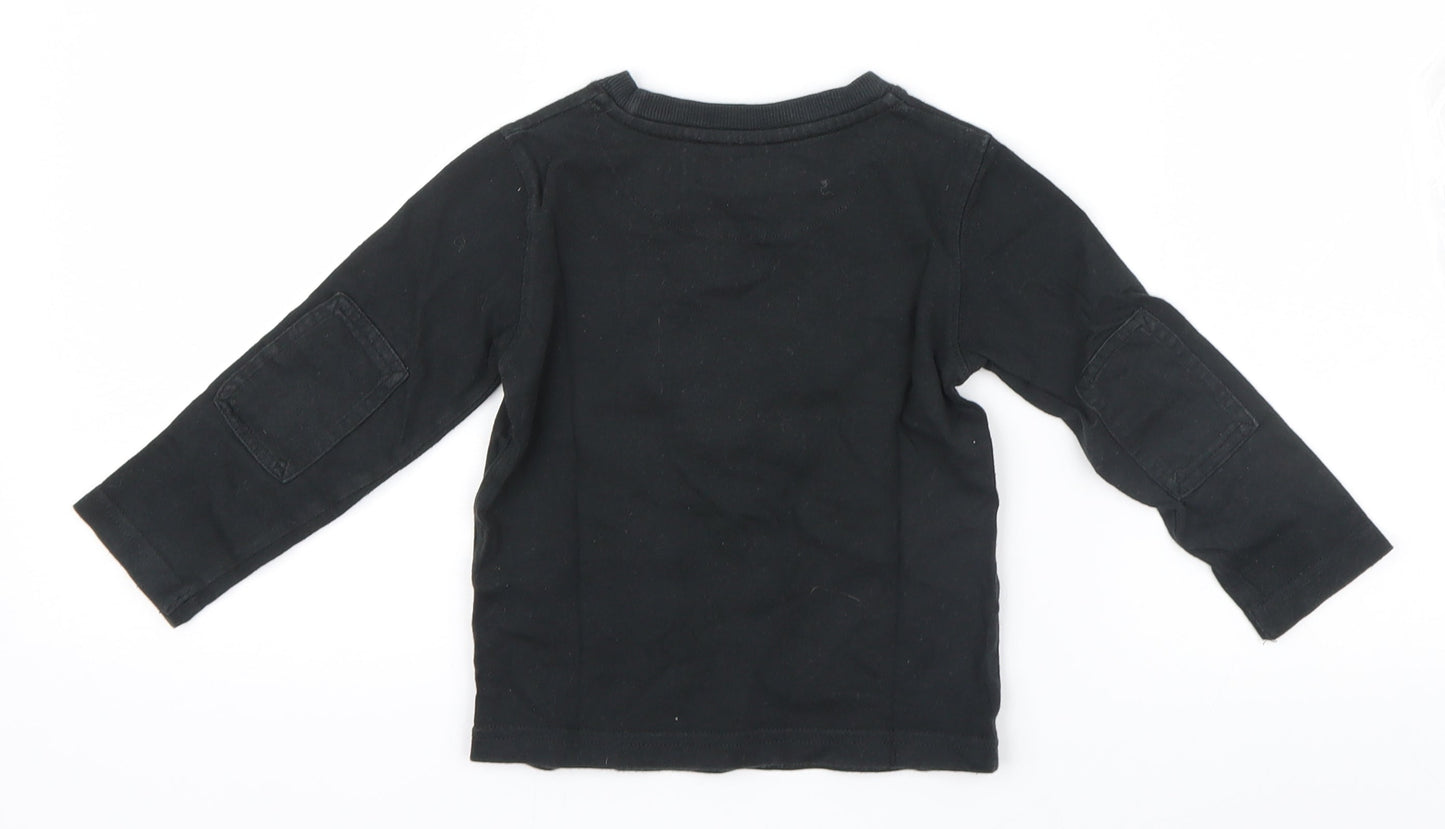 Debenhams Boys Black   Basic T-Shirt Size 2-3 Years