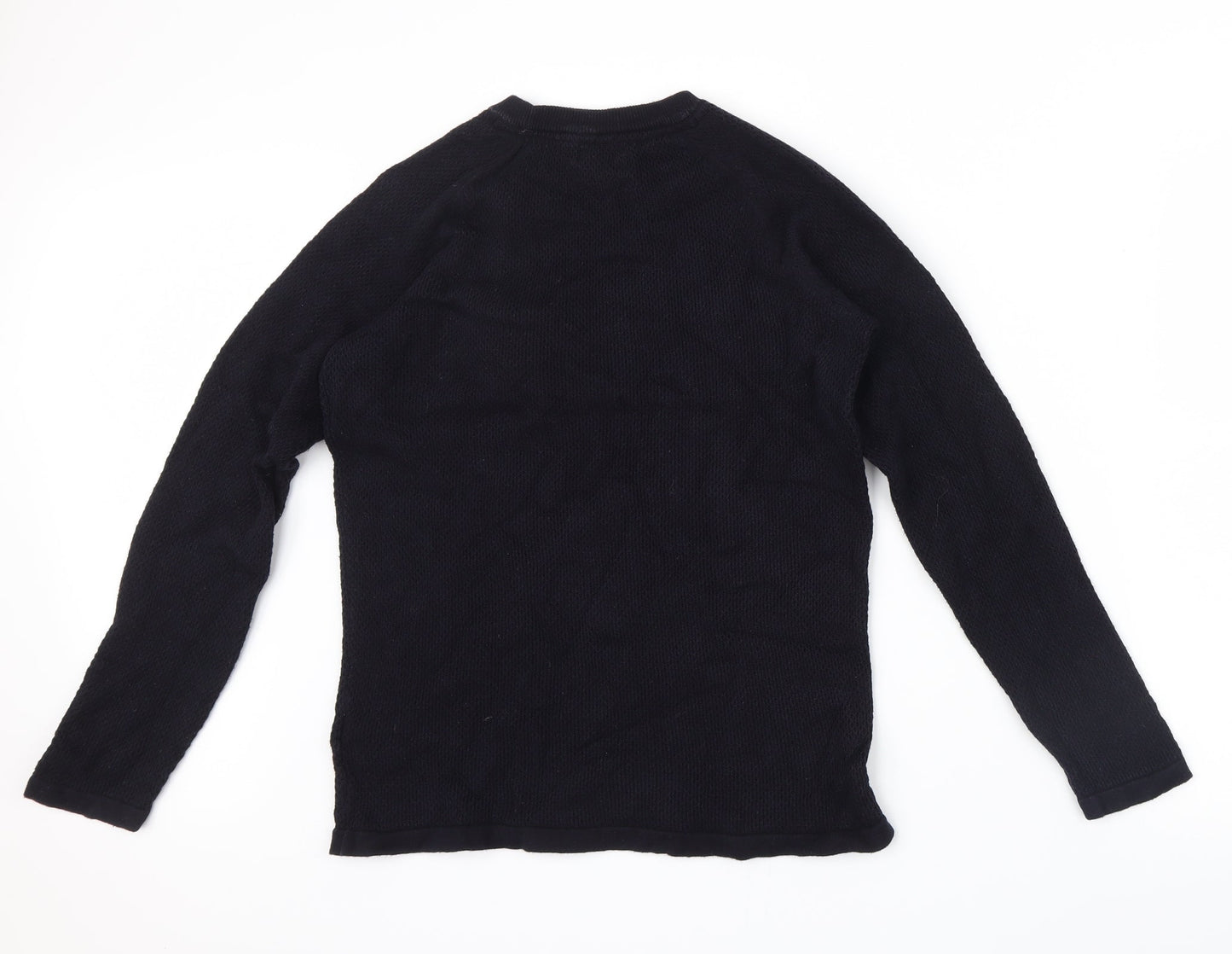 H&M Mens Blue  Knit Pullover Jumper Size S