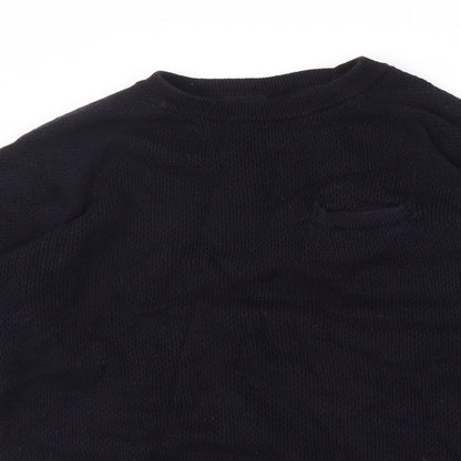 H&M Mens Blue  Knit Pullover Jumper Size S