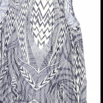 George Womens Blue Geometric  Cardigan Jumper Size 12