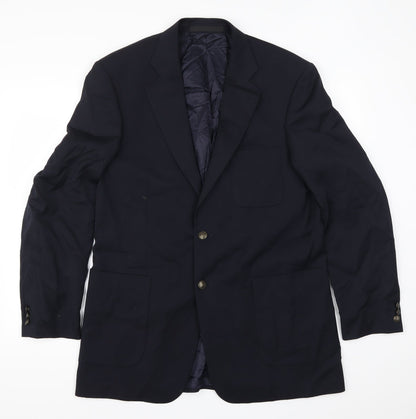 Mens UK Size 40 Marks and Spencer Regular Blue Suit Jacket