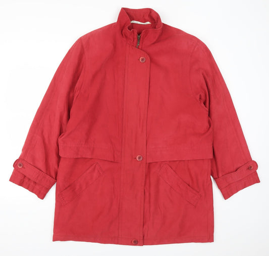 Womens UK Size 14 Marks and Spencer Red Overcoat