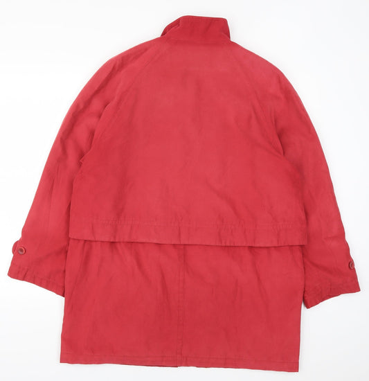 Womens UK Size 14 Marks and Spencer Red Overcoat