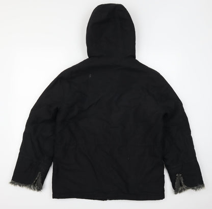 Womens UK Size 12 NEXT Black Overcoat