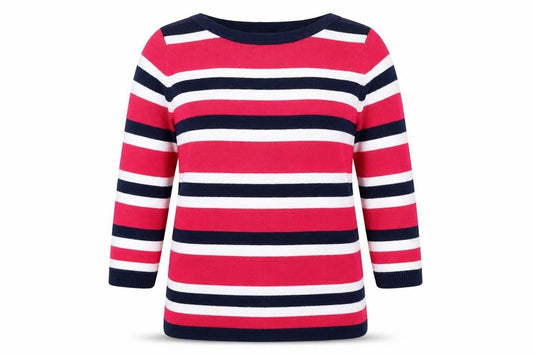 Papaya Womens Pink Striped  Pullover Jumper Size 12