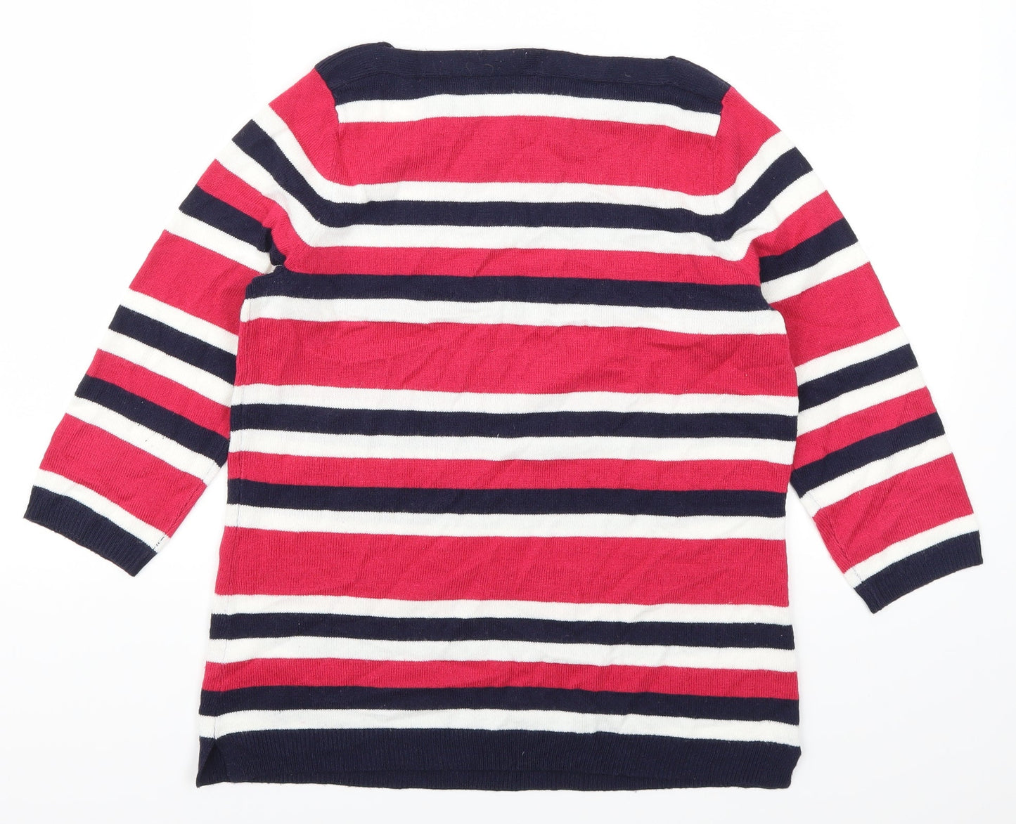 Papaya Womens Pink Striped  Pullover Jumper Size 12
