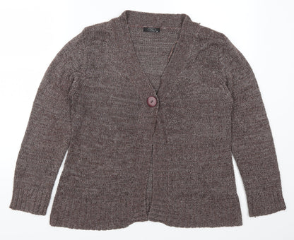 Bonmarché Womens Brown   Cardigan Jumper Size M