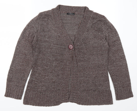 Bonmarché Womens Brown   Cardigan Jumper Size M