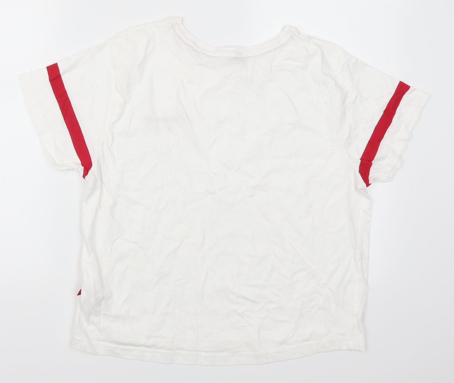 New Look Girls White Solid  Top Pyjama Set Size L  - Fri-Yay
