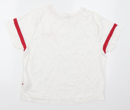 New Look Girls White Solid  Top Pyjama Set Size L  - Fri-Yay