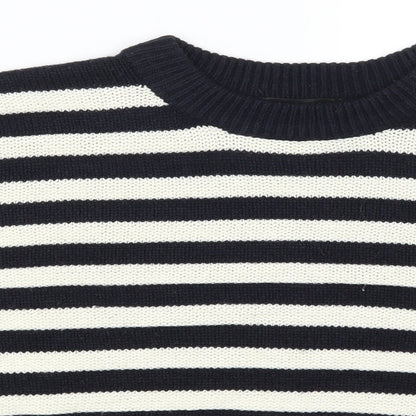 Topshop Womens Blue Striped  Pullover Jumper Size 8