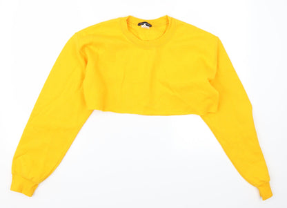 Pretty Little Thing Womens Orange   Cape Sweatshirt Size S