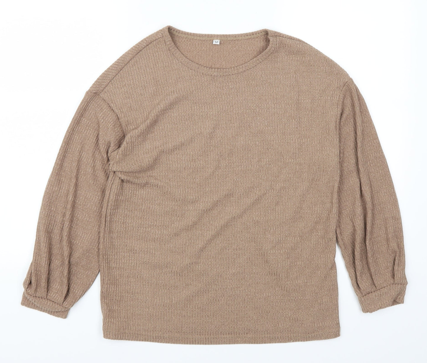 Womens UK Size M Preworn Brown Basic T-Shirt