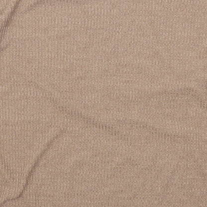 Womens UK Size M Preworn Brown Basic T-Shirt