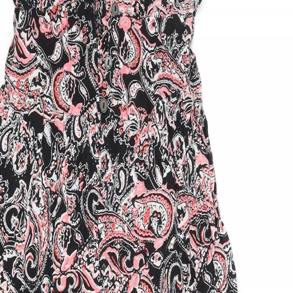 Select Womens Black Geometric  Jumpsuit One-Piece Size 8