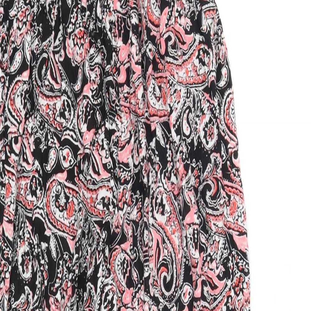 Select Womens Black Geometric  Jumpsuit One-Piece Size 8