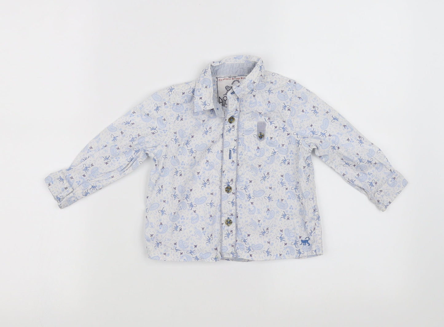 Monsoon  Blue   Basic Button-Up Size 12-18 Months