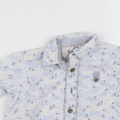 Monsoon  Blue   Basic Button-Up Size 12-18 Months
