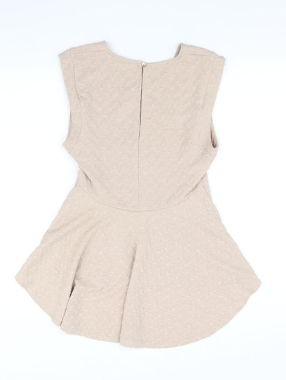 Miss Selfridge Womens Beige   Fit & Flare  Size 12