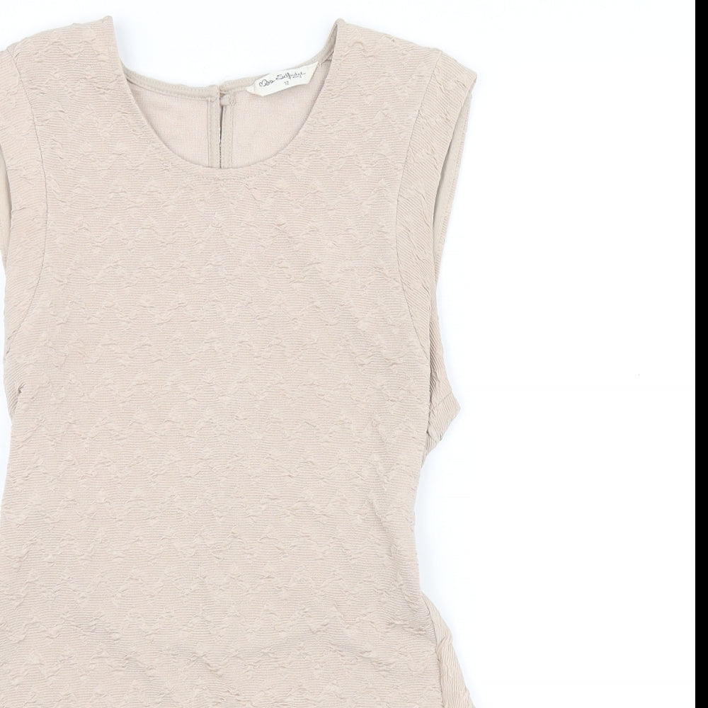 Miss Selfridge Womens Beige   Fit & Flare  Size 12