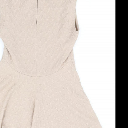 Miss Selfridge Womens Beige   Fit & Flare  Size 12