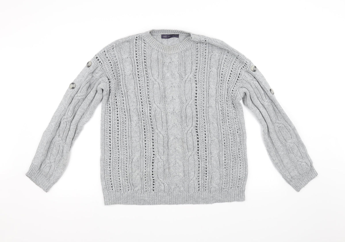 Marks & Spencer Collection Womens Grey   Pullover Jumper Size 10