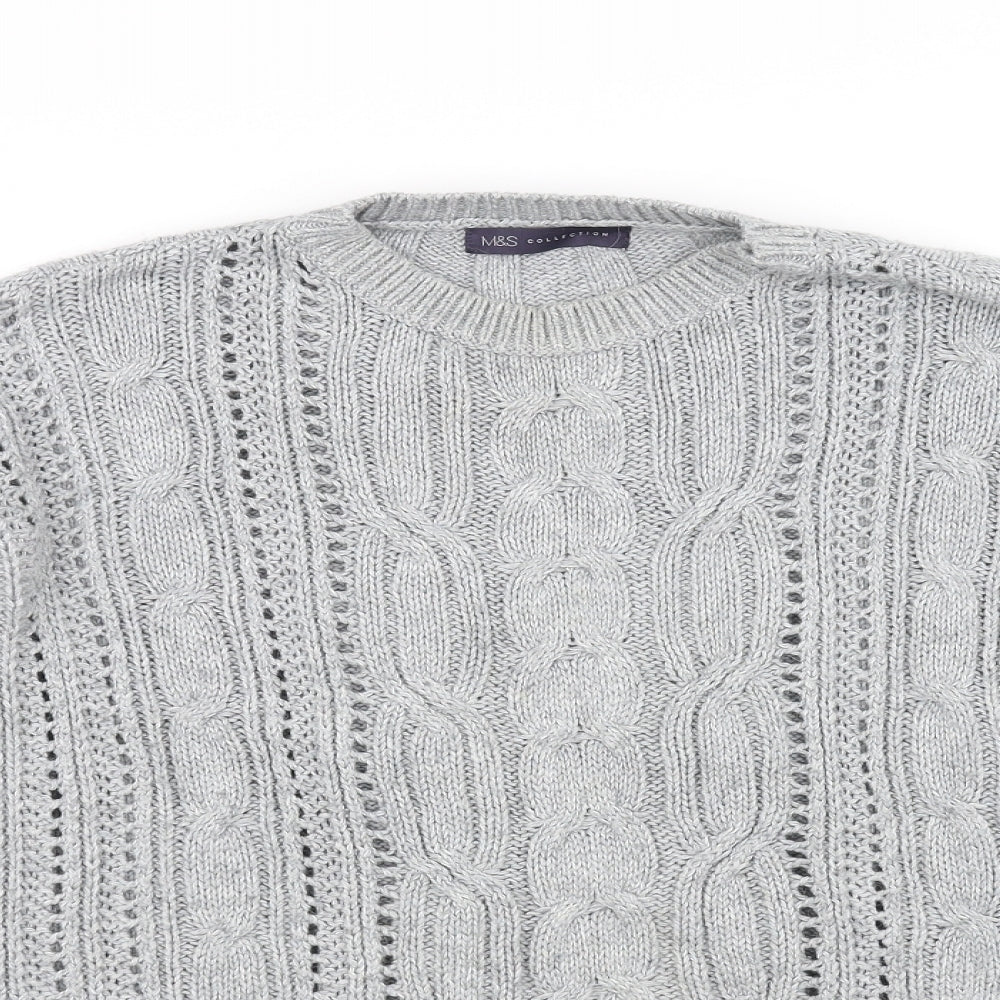 Marks & Spencer Collection Womens Grey   Pullover Jumper Size 10