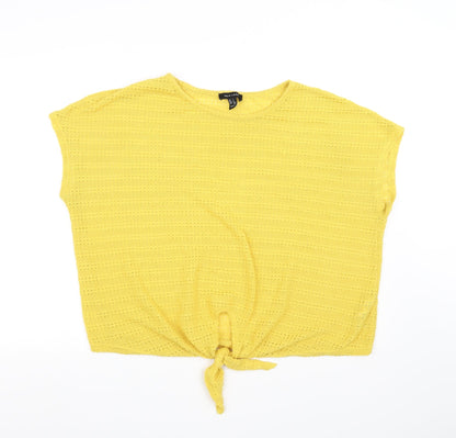New Look Womens Yellow   Vest Jumper Size L