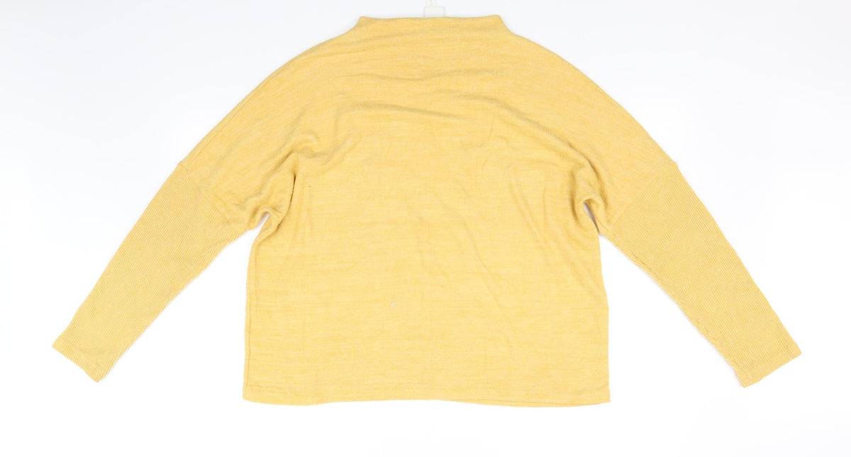 H&M Womens Yellow   Pullover Jumper Size M