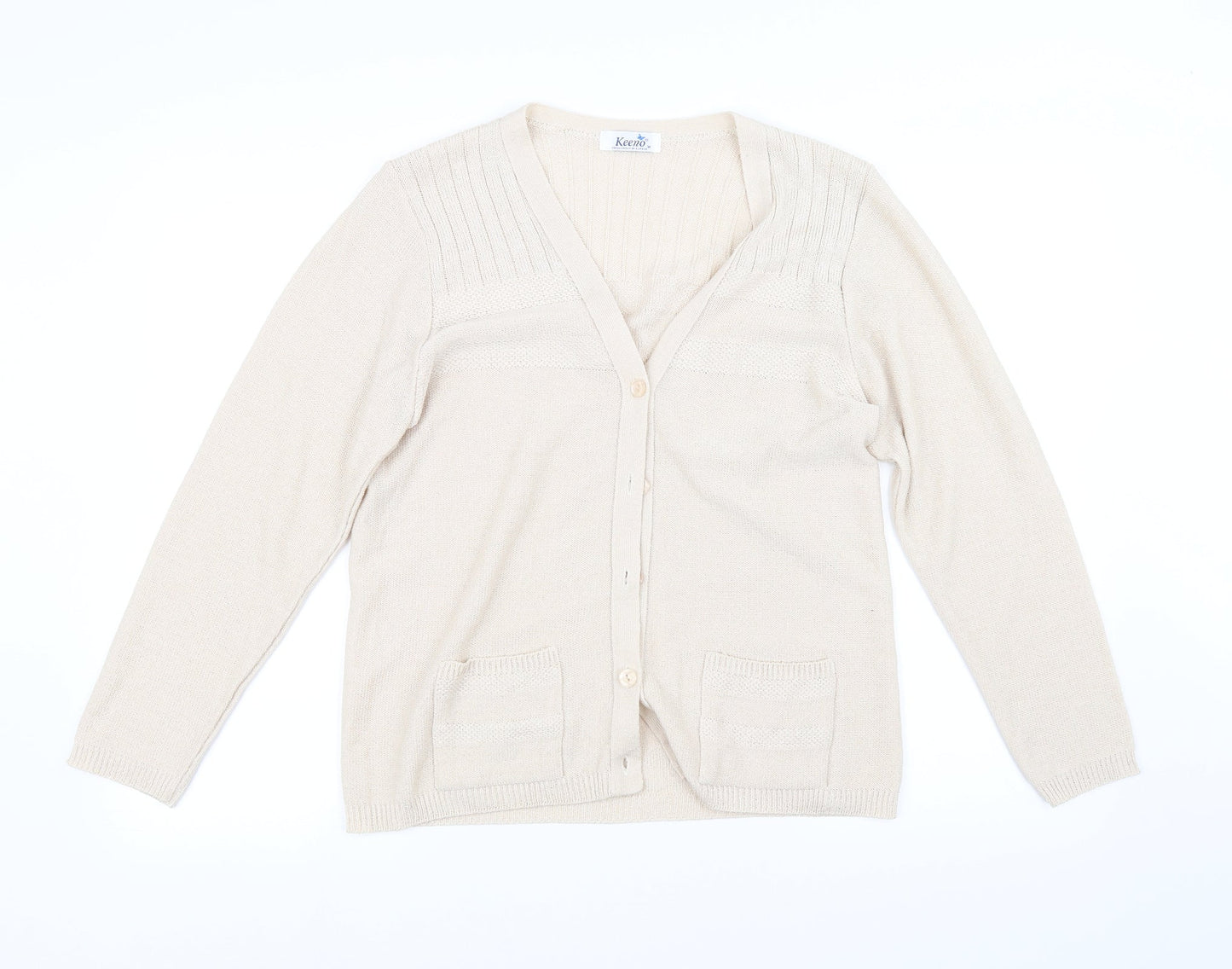 Keeno Womens Beige   Pullover Jumper Size M