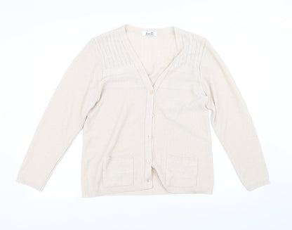 Keeno Womens Beige   Pullover Jumper Size M