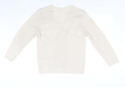 Keeno Womens Beige   Pullover Jumper Size M