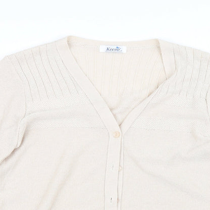 Keeno Womens Beige   Pullover Jumper Size M
