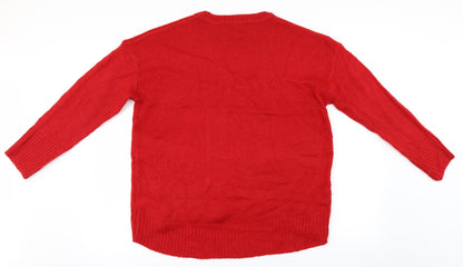 New Look Womens Red   Pullover Jumper Size L