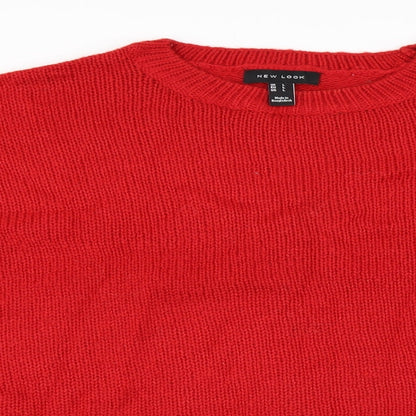 New Look Womens Red   Pullover Jumper Size L