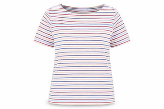 Nutmeg Womens White Striped  Pullover Jumper Size 20