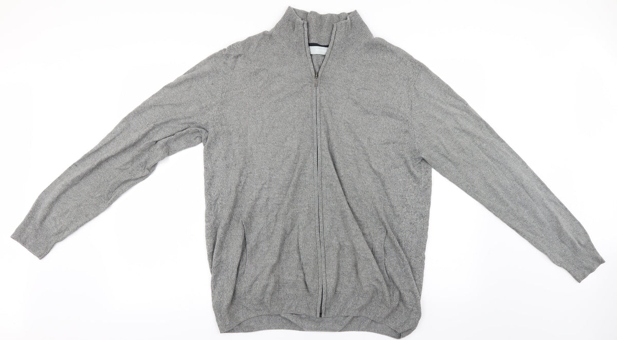 Avenue Womens Grey   Full Zip Jumper Size L