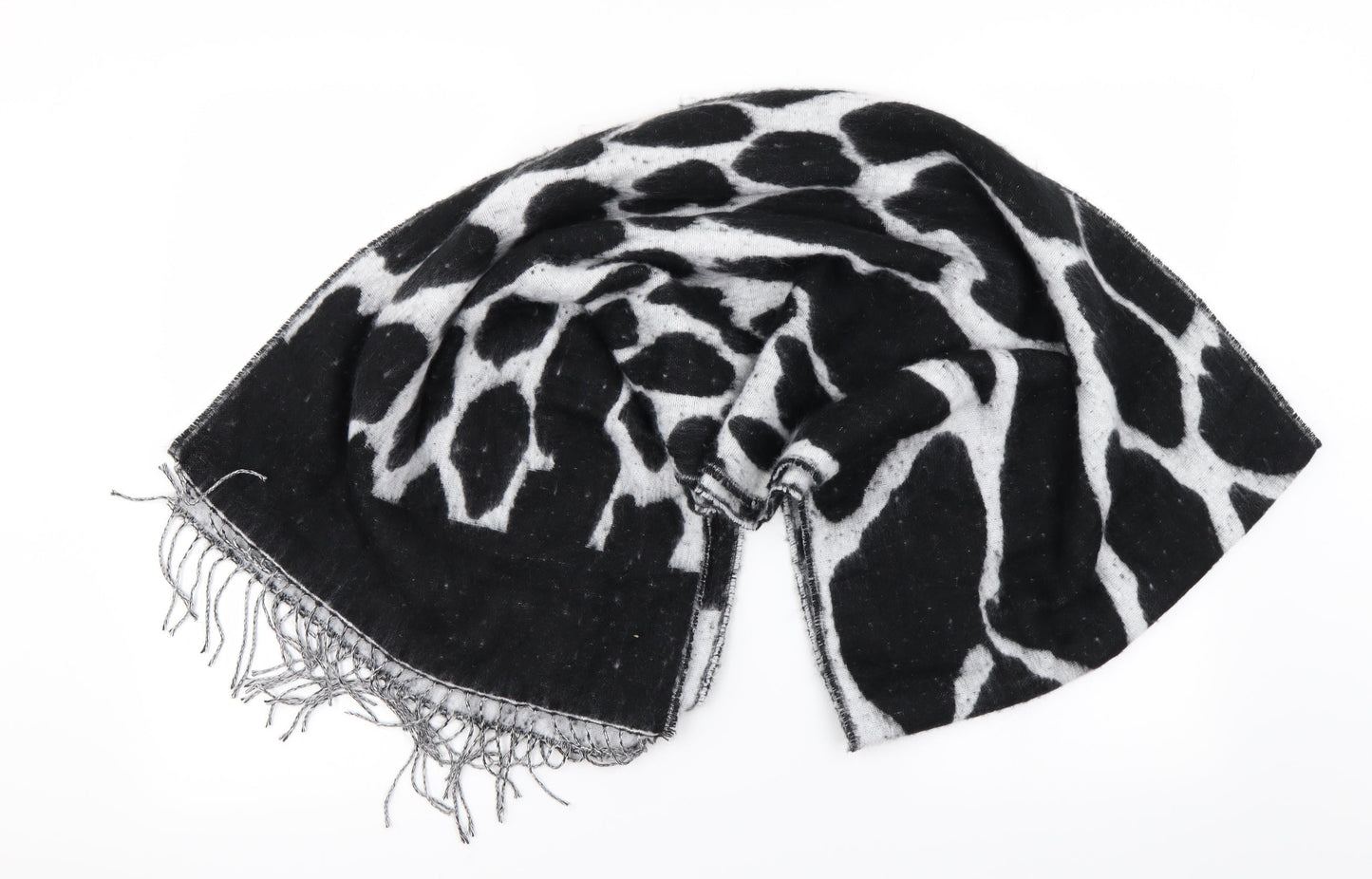 TU Womens Black Animal Print   Scarf