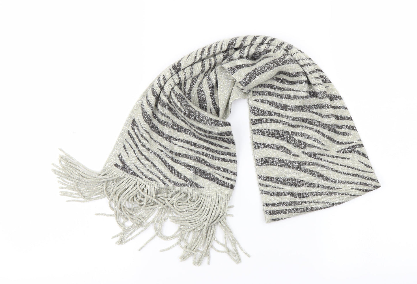 Preworn Womens Beige Animal Print   Scarf